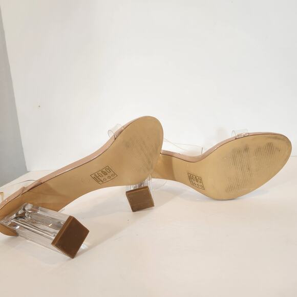 FASHION NOVA The Glass Slipper Clear Lucite Prom Party Wedding Womens 10 FLAWED - Picture 11 of 12